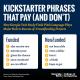 Kickstarter Phrases that Pay (and Don't)